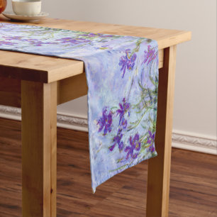 Claude Monet - Lilac Irises / Iris Mauves Short Table Runner