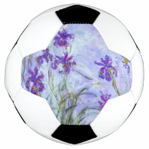Claude Monet - Lilac Irises / Iris Mauves Soccer Ball