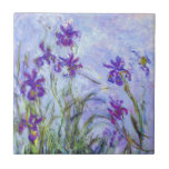 Claude Monet - Lilac Irises / Iris Mauves Tile<br><div class="desc">Lilac Irises / Iris Mauves - Claude Monet,  1914-1917</div>