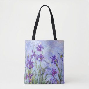 Claude Monet - Lilac Irises / Iris Mauves Tote Bag