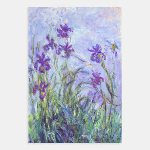 Claude Monet - Lilac Irises / Iris Mauves Wrapping Paper Sheet