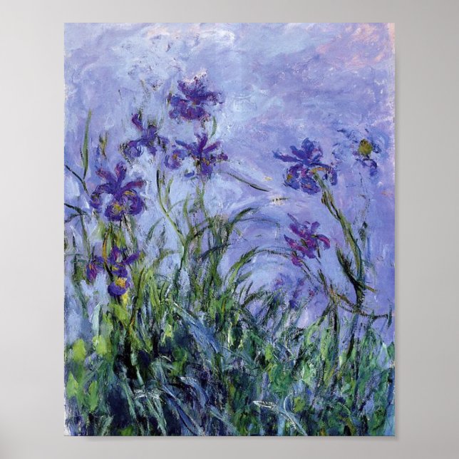 Claude Monet - Lilac Irises Mauves 1917 Poster (Front)