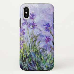 Claude Monet Lilac Irises Vintage Floral Blue Case-Mate iPhone Case