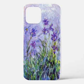 Claude Monet Lilac Irises Vintage Floral Blue iPhone 12 Case
