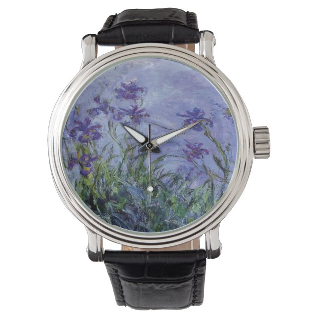 Claude Monet Lilac Irises Watch (Front)