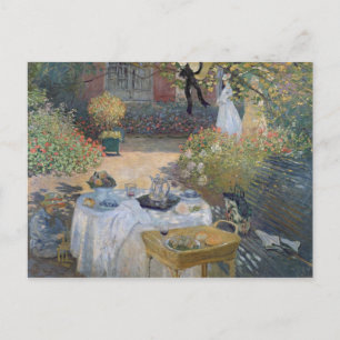 Claude Monet Luncheon: Monet's garden Argenteuil Postcard