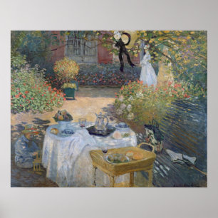 Claude Monet   Luncheon: Monet's garden Argenteuil Poster