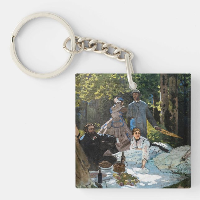 Claude Monet - Luncheon on the Grass, Right Panel Keychain (Front)