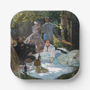 Claude Monet - Luncheon on the Grass, Right Panel Paper Plate