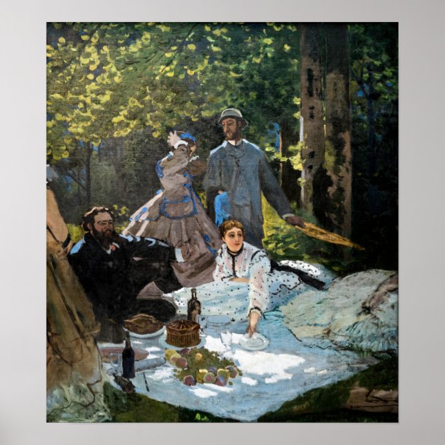 Claude Monet - Luncheon on the Grass, Right Panel Poster (Front)