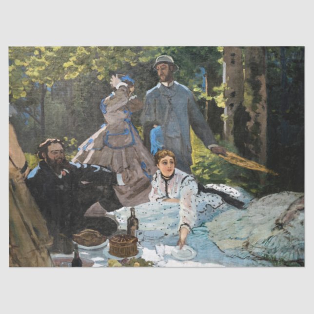 Claude Monet - Luncheon on the Grass, Right Panel Tissue Paper (Front)