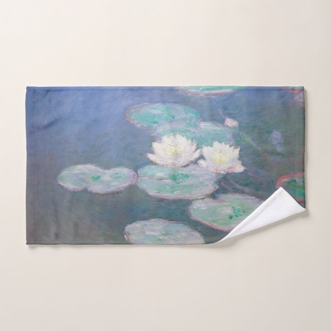 Claude Monet - Lys à eau, effet du soir (Serviette à main)