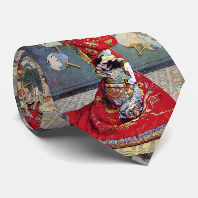 Claude Monet, "Madame Monet wearing a kimono" Tie (Rolled)