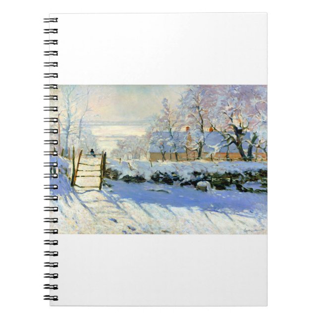 Claude Monet Magpie in the Snow Notebook (Front)