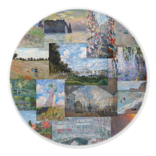 Claude Monet - Masterpieces Patchwork Ceramic Knob (Front)