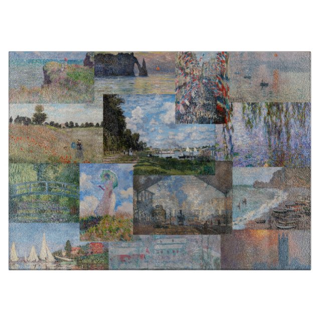 Claude Monet - Masterpieces Patchwork Cutting Board (Front)