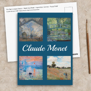 Claude Monet Masterpieces Patchwork Postcard