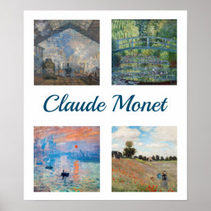 Claude Monet Masterpieces Patchwork Poster