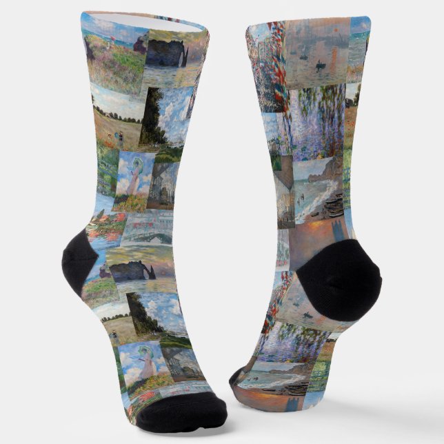 Claude Monet - Masterpieces Patchwork Socks (Angled)