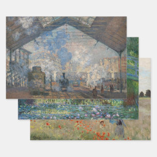 Claude Monet Masterpieces selection Wrapping Paper Sheet