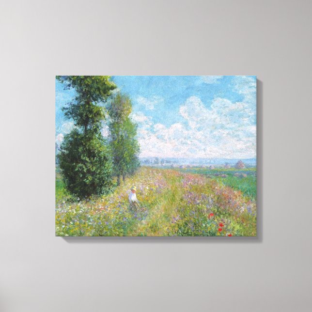 Claude Monet - Meadow With Poplars Canvas Print (Front)