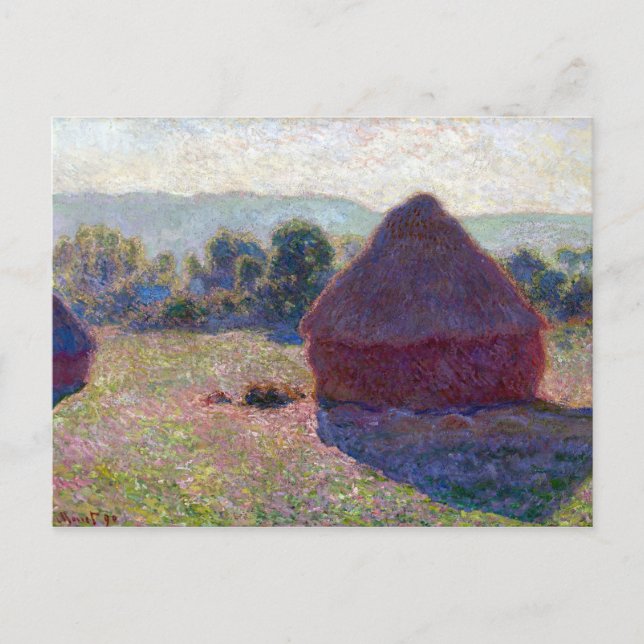 Claude Monet Meules, Milieu du Jour Postcard (Front)