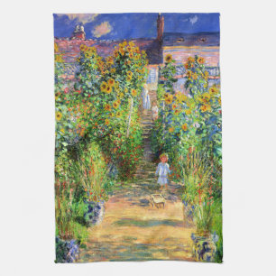 Claude Monet: Monet's Garden at Vétheuil Kitchen Towel