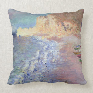 Claude Monet   Morning at Etretat Throw Pillow