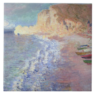 Claude Monet Morning at Etretat Tile