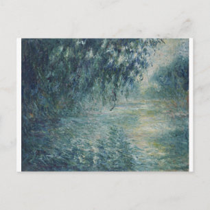 Claude Monet - Morning on the Seine Art work Postcard