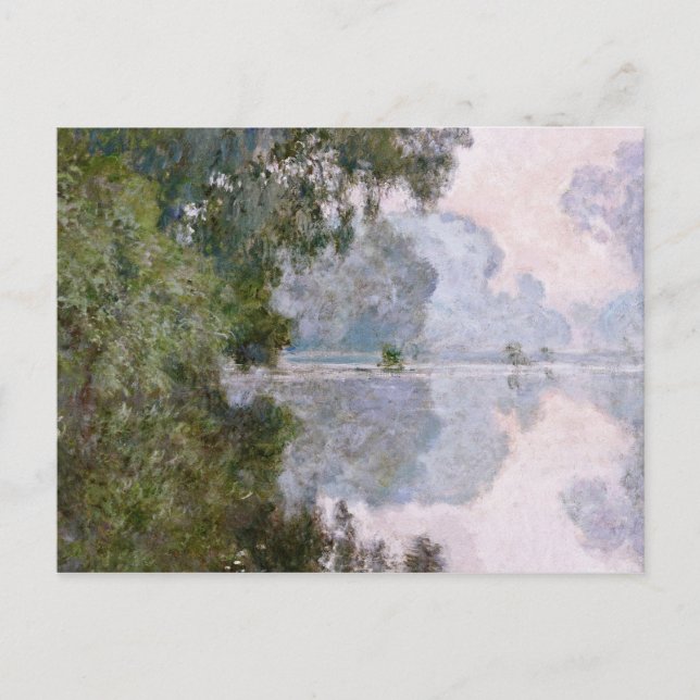 Claude Monet - Morning On The Seine, Near Giverny. Postcard (Front)