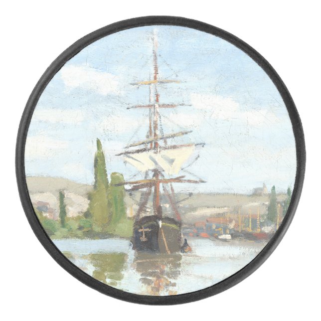 Claude Monet. Navires à cheval sur la Seine à Roue (Devant)