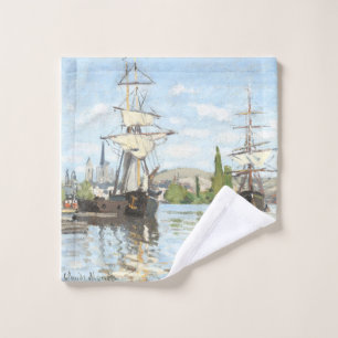 Claude Monet. Navires à cheval sur la Seine à Roue