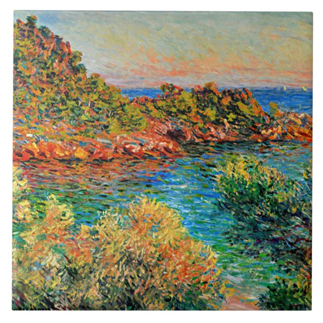 Claude Monet - Near Monte Carlo, Tile (Front)