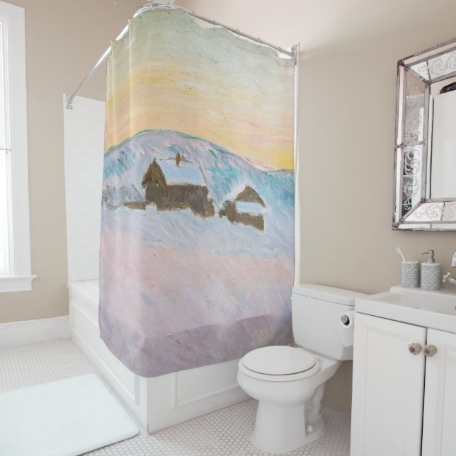 Claude Monet - Norway Landscape, Blue Houses (In Situ)