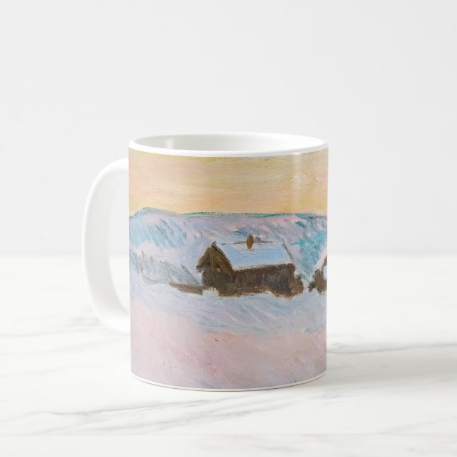 Claude Monet - Norway Landscape, Blue Houses Coffee Mug (Front Left)