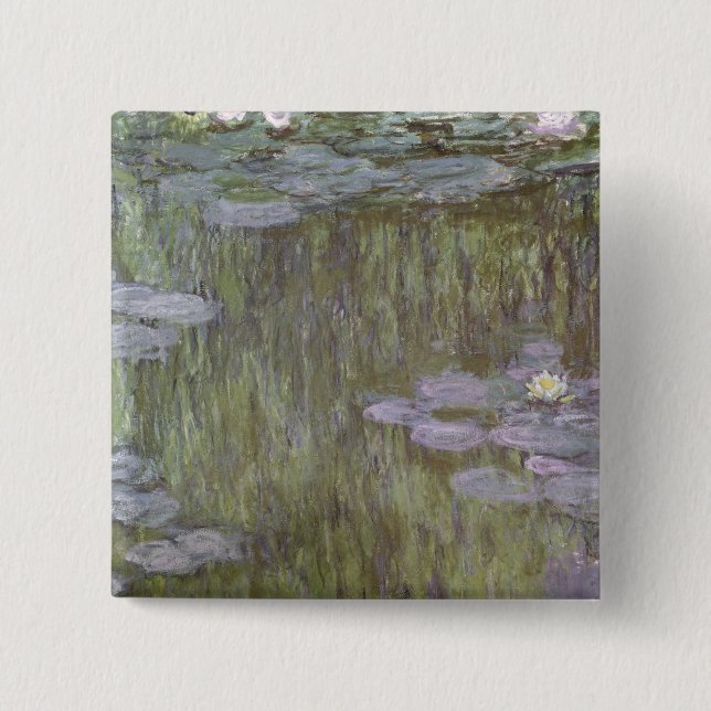 Claude Monet | Nympheas at Giverny, 1918 2 Inch Square Button (Front)