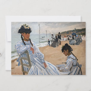 Claude Monet - On the Beach at Trouville Invitation