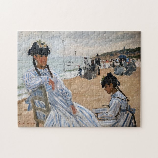 Claude Monet - On the Beach at Trouville Jigsaw Puzzle (Horizontal)