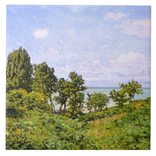 Claude Monet painting, By the Sea, Tile