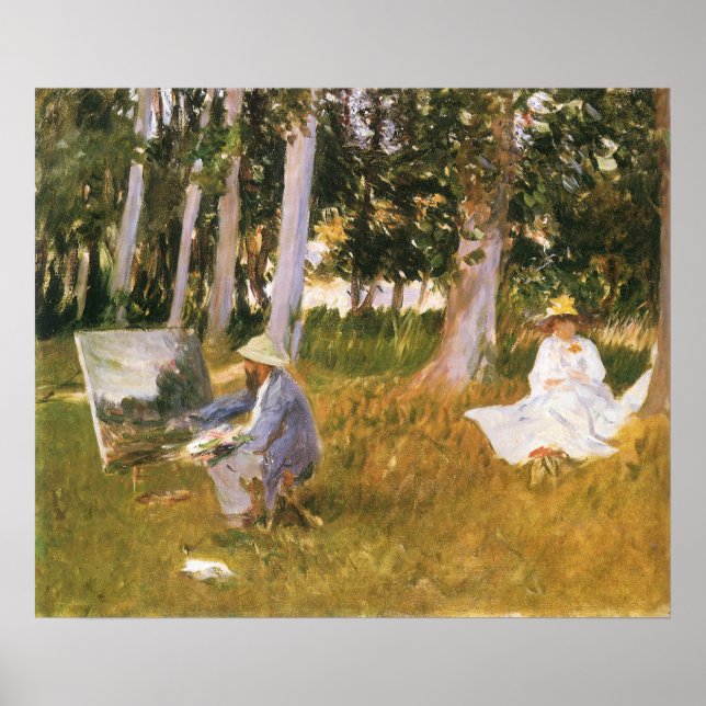 Claude Monet Painting, Edge of a Wood by Sargent Poster (Front)