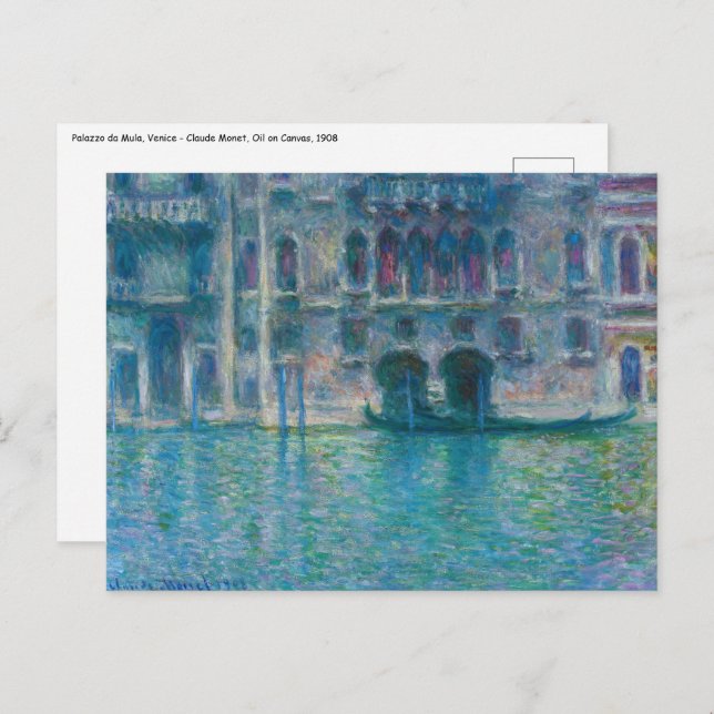 Claude Monet - Palazzo da Mula Postcard (Front/Back)
