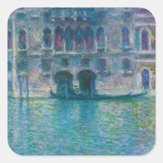 Claude Monet - Palazzo da Mula Square Sticker (Front)