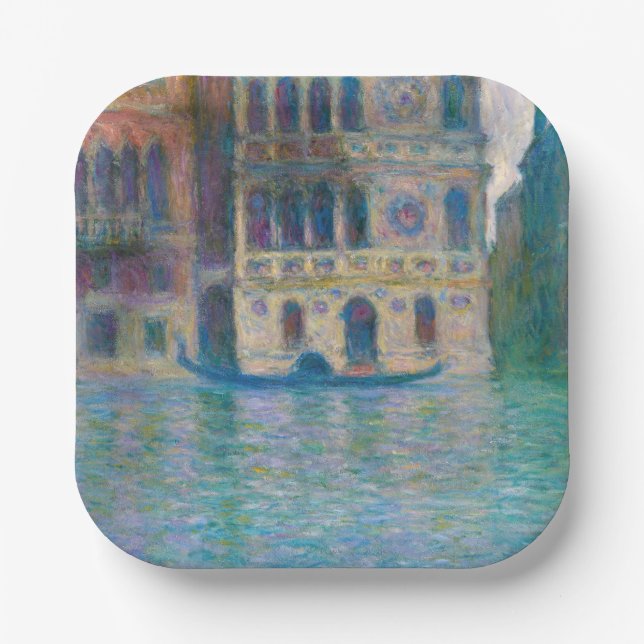 Claude Monet - Palazzo Dario Paper Plate (Front)