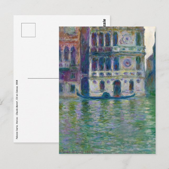 Claude Monet - Palazzo Dario Postcard (Front/Back)