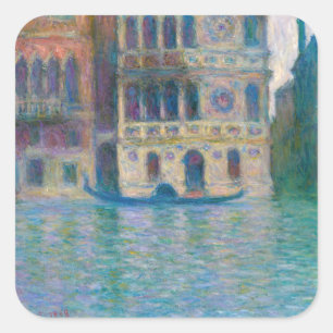 Claude Monet - Palazzo Dario Square Sticker