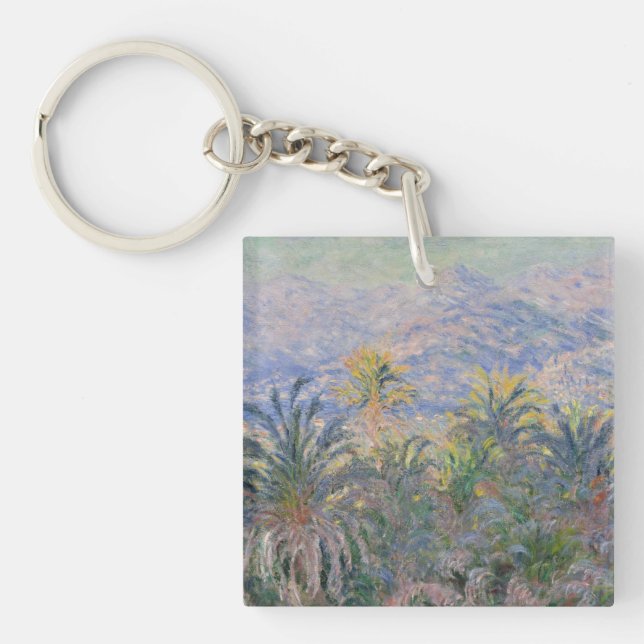 Claude Monet | Palm Trees at Bordighera Keychain (Front)