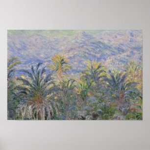 Claude Monet - Palm Trees at Bordighera Poster