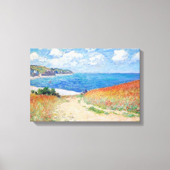 Claude Monet - Path in Wheat Fields at Pourville Canvas Print (Front)
