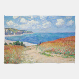 Claude Monet - Path in Wheat Fields at Pourville Kitchen Towel